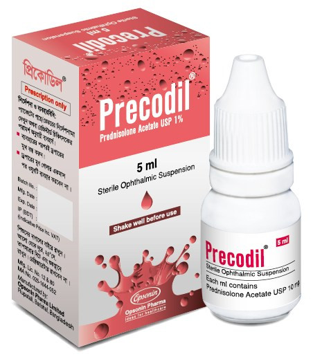Pack Image: Precodil 1% Suspension (5 ml drop)
