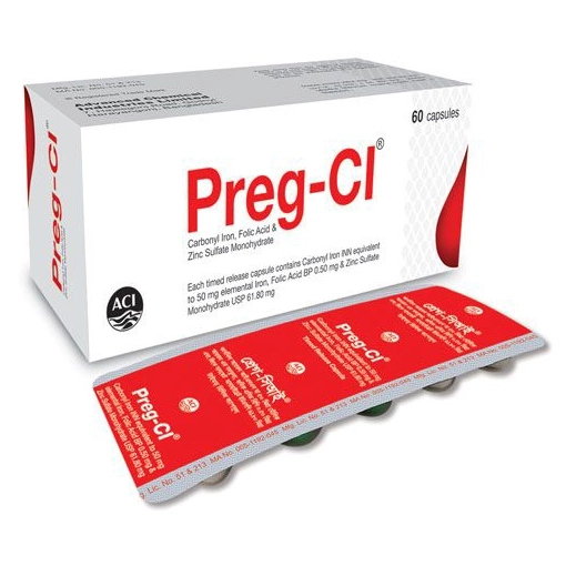 Pack Image: Preg-CI 50 mg Capsule (6 x 10)