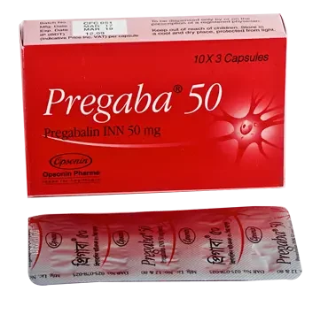 Pack Image: Pregaba 50 mg Capsule (3 x 10)