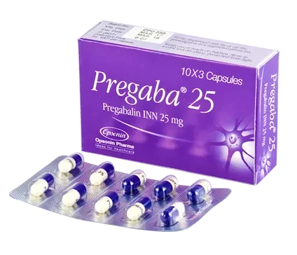 Pack Image: Pregaba 25 mg Capsule (3 x 10)