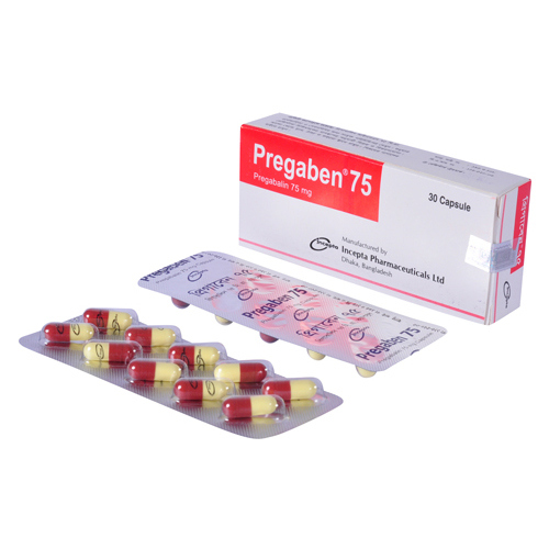 Pack Image: Pregaben 75 mg Capsule (3 x 10)
