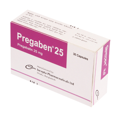 Pack Image: Pregaben 25 mg Capsule (3 x 10)