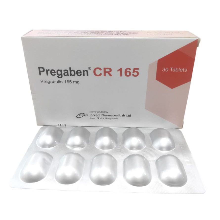 Pack Image: Pregaben CR 165 mg Tablet (3 x 10)