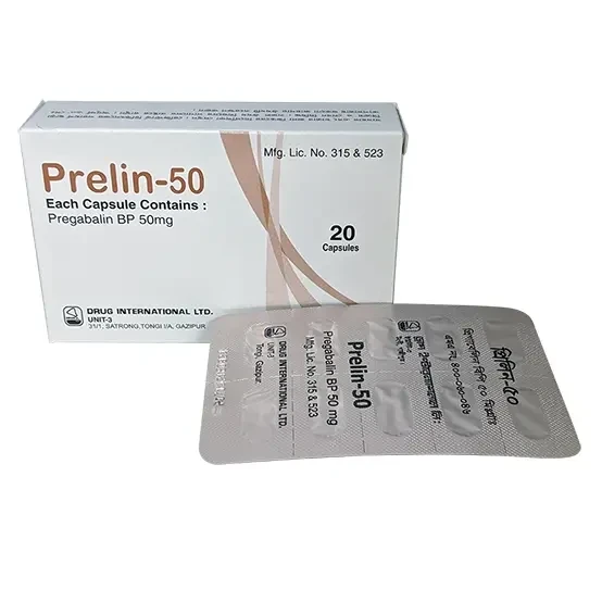 Pack Image: Prelin 50 mg Capsule (2 x 10)