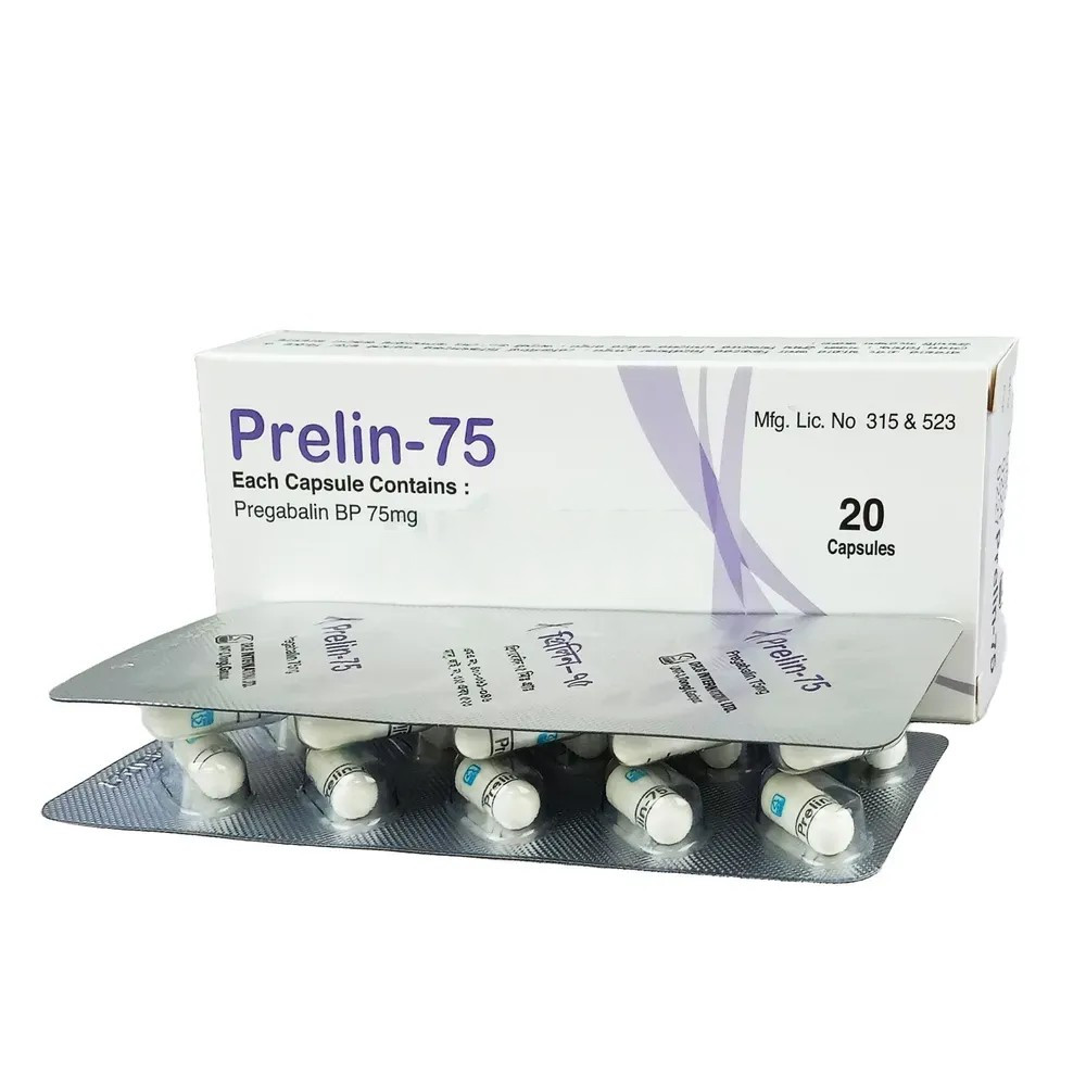 Pack Image: Prelin 75 mg Capsule (2 x 10)
