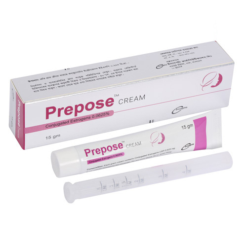 Pack Image: Prepose 0.0625% Vaginal Cream (15 gm tube)