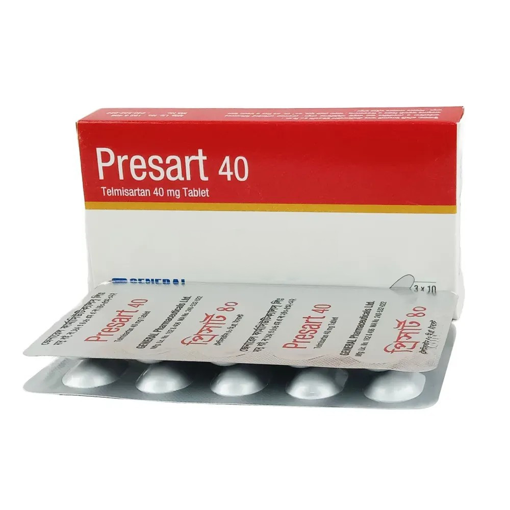 Pack Image: Presart 40 mg Tablet (3 x 10)
