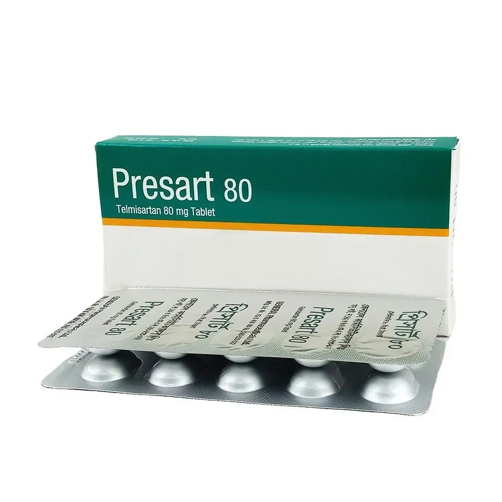 Pack Image: Presart 80 mg Tablet (3 x 10)
