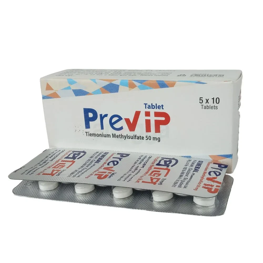 Pack Image: Previp 50 mg Tablet (5 x 10)