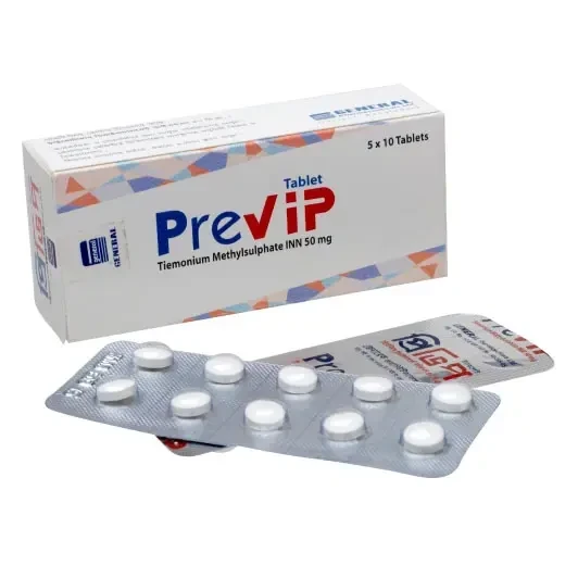Pack Image: Previp 50 mg Tablet (5 x 10)