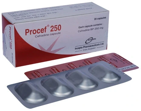 Pack Image: Procef 250 mg Capsule (6 x 4)