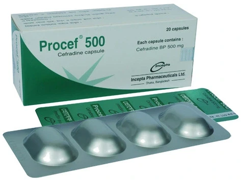 Pack Image: Procef 500 mg Capsule (5 x 4)