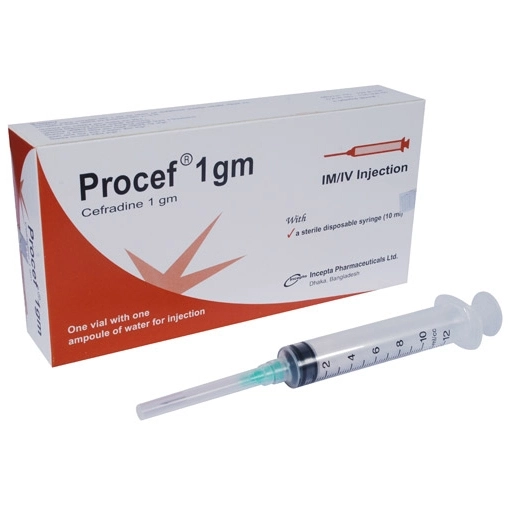 Pack Image: Procef 1 gm Injection (1 gm vial)