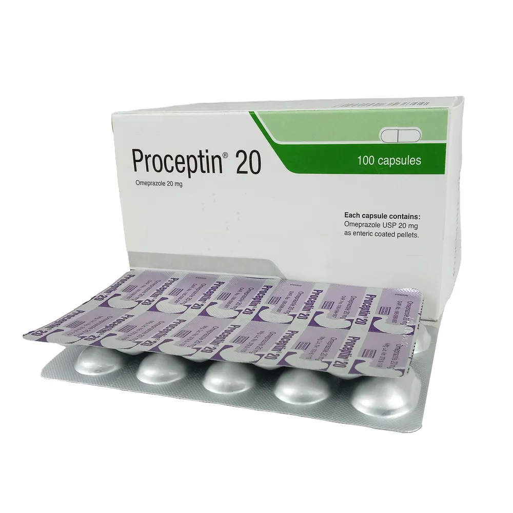 Pack Image: Proceptin 20 mg Capsule (10 x 10)