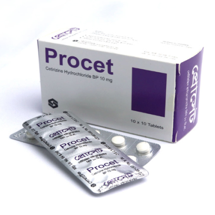Pack Image: Procet 10 mg Tablet (10 x 10)