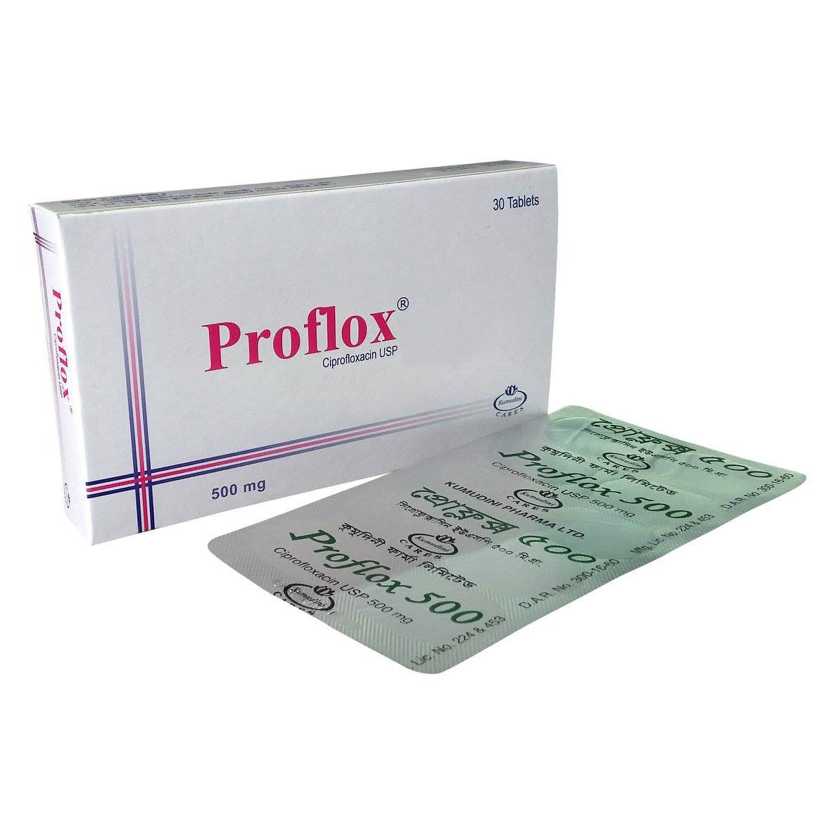 Pack Image: Proflox 500 mg Tablet (3 x 10)