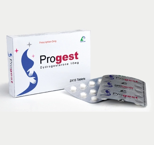 Pack Image: Progest 10 mg Tablet (3 x 15)
