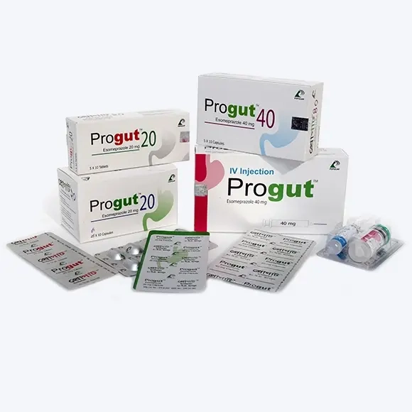 Pack Image: Progut 20 mg Tablet (5 x 10)