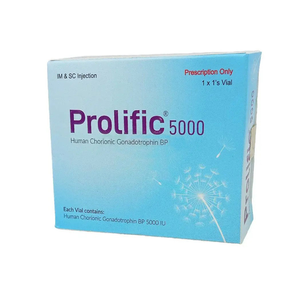 Pack Image: Prolific 5000 IU Injection (5000 IU vial)