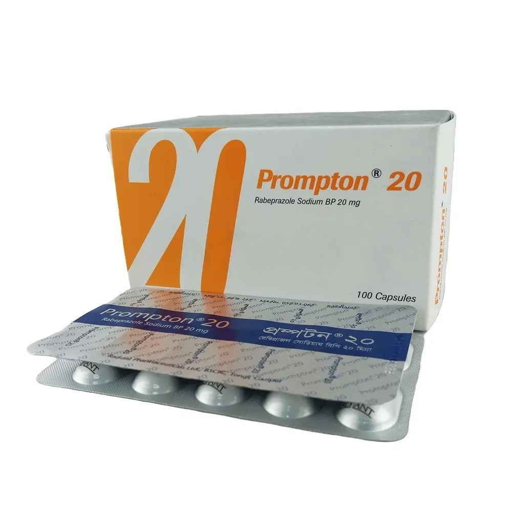 Pack Image: Prompton 20 mg Capsule (10 x 10)