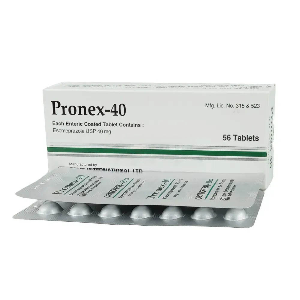 Pack Image: Pronex 40 mg Tablet (4 x 14)
