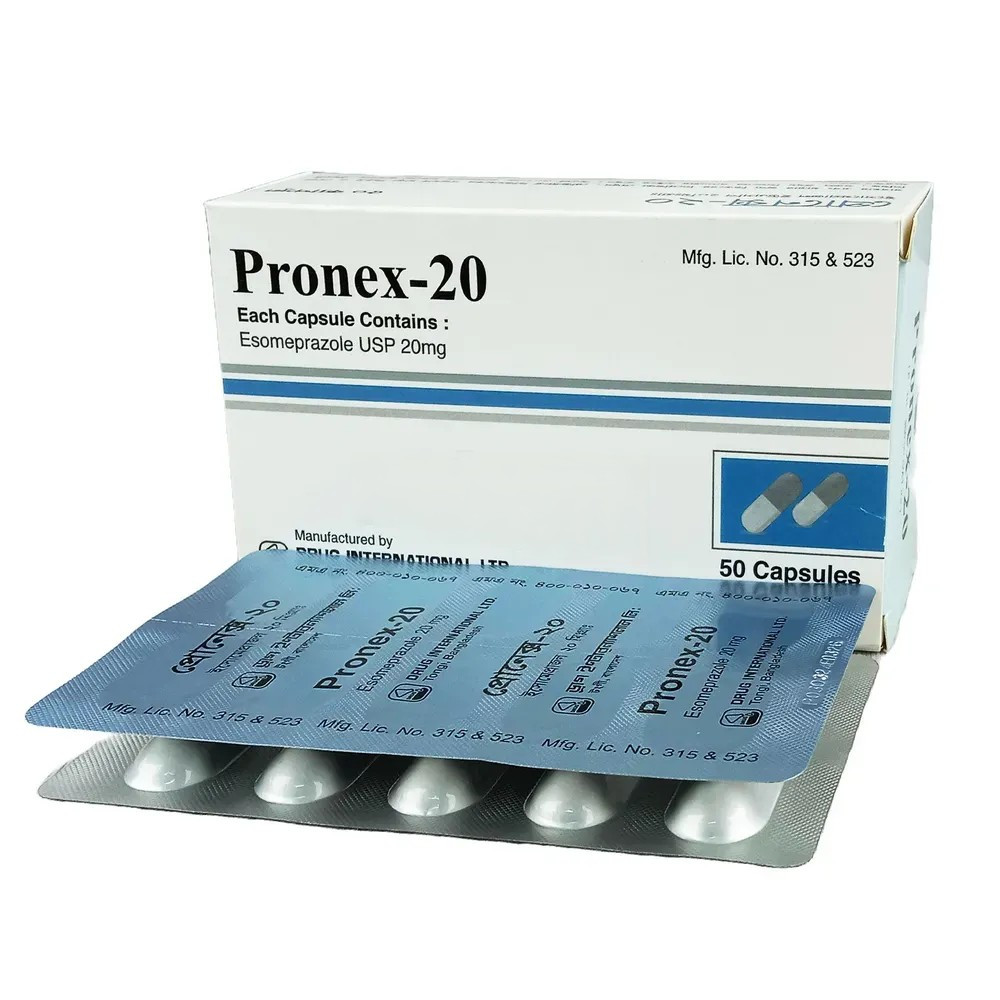 Pack Image: Pronex 20 mg Capsule (5 x 10)
