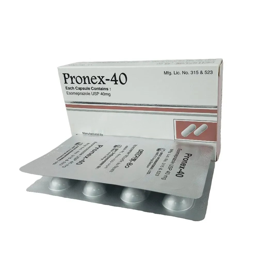 Pack Image: Pronex 40 mg Capsule (4 x 7)