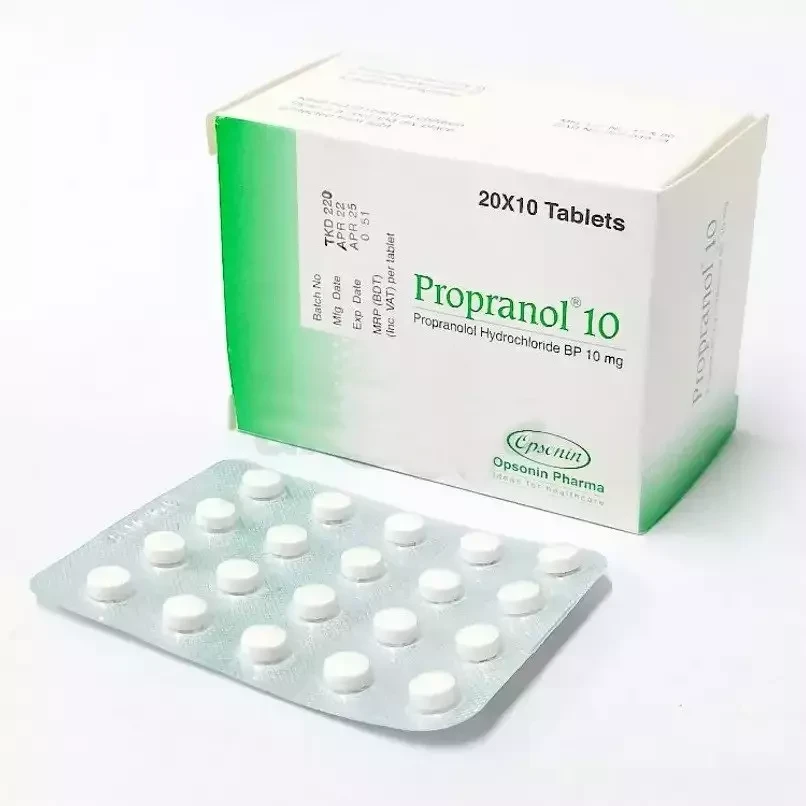 Pack Image: Propranol 10 mg Tablet (10 x 20)