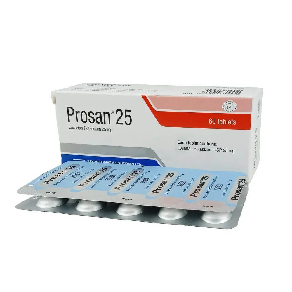 Pack Image: Prosan 25 mg Tablet (6 x 10)