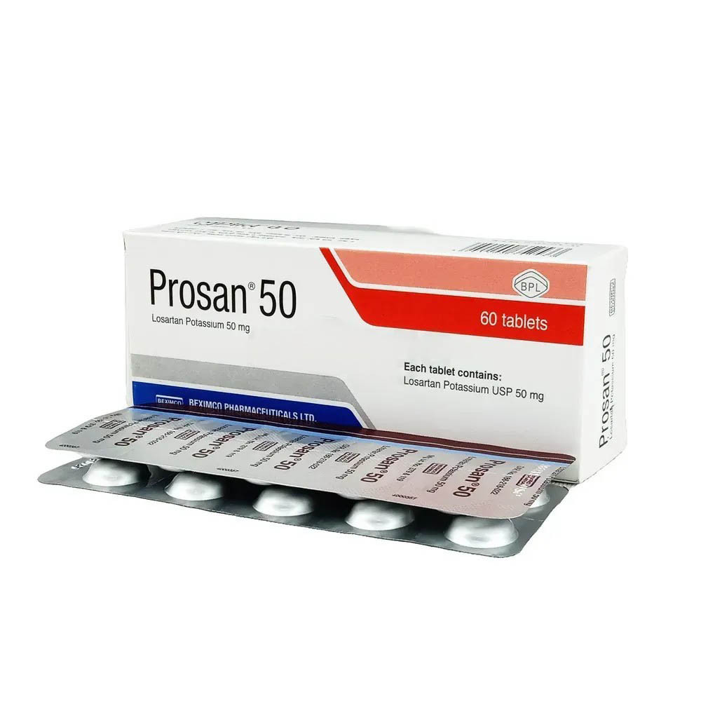 Pack Image: Prosan 50 mg Tablet (6 x 10)