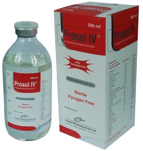 Pack Image: Prosol 5% Injection (500 ml bottle)