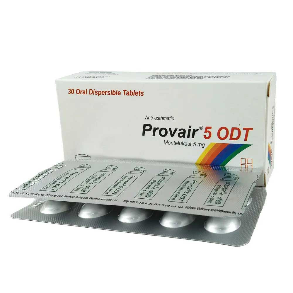 Pack Image: Provair ODT 5 mg Tablet (3 x 10)