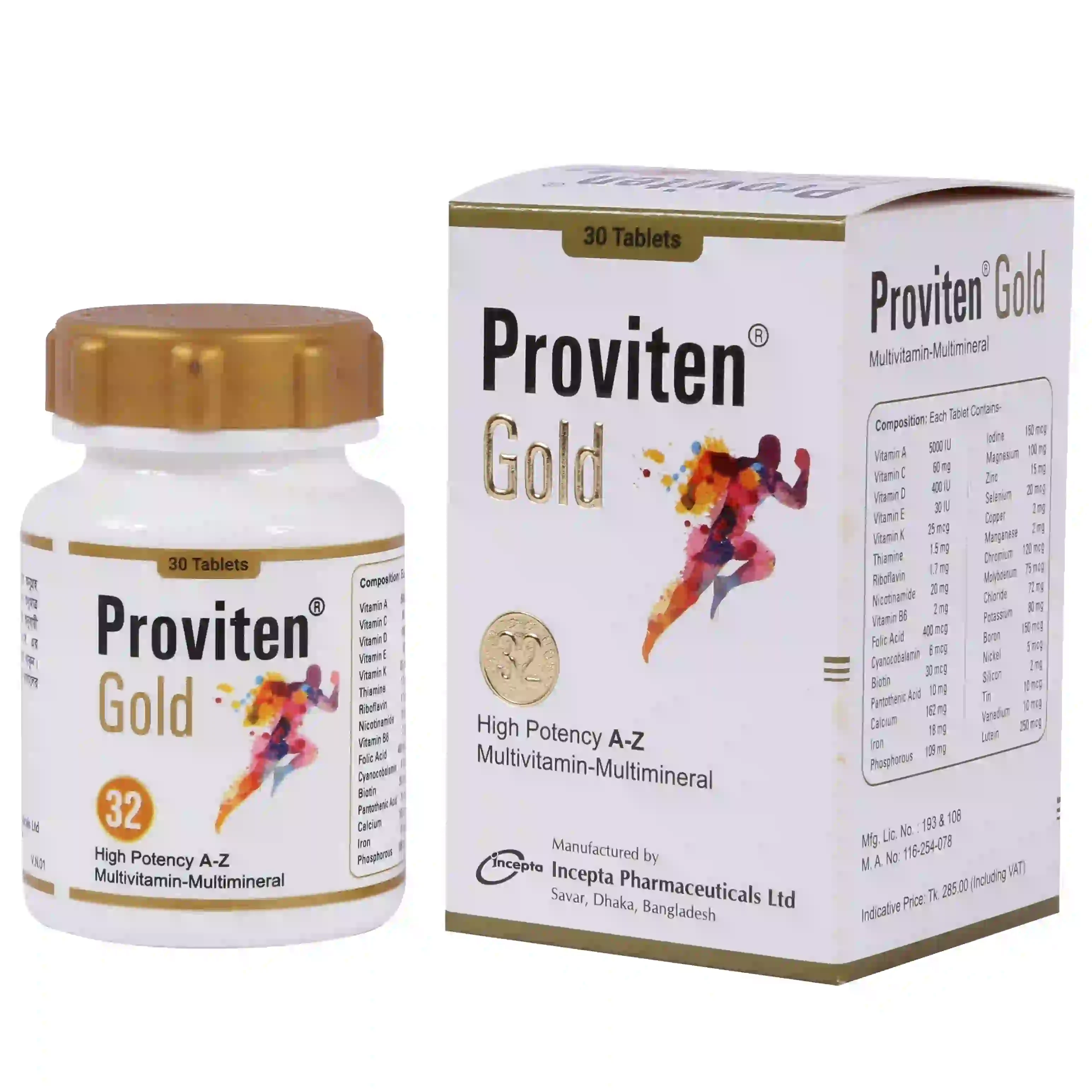 Pack Image: Proviten Gold Tablet (1 x 30)
