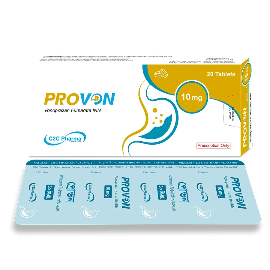 Pack Image: Provon 10 mg Tablet (2 x 10)