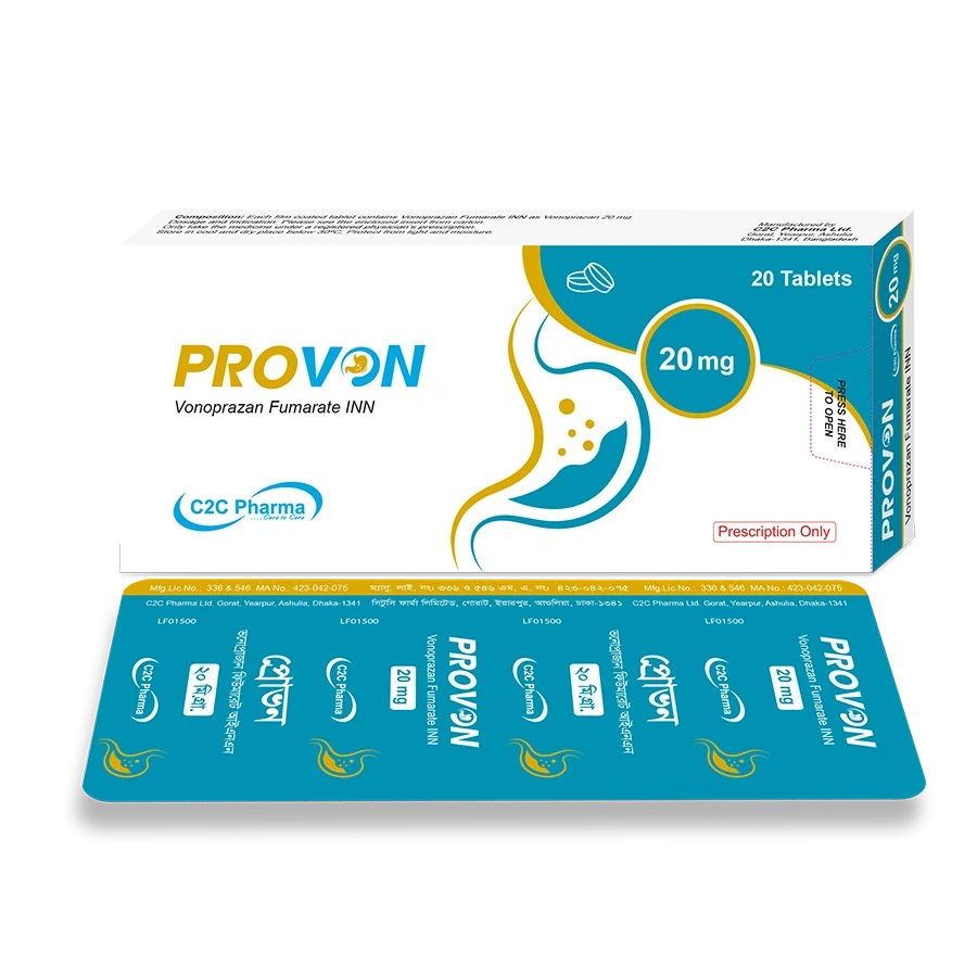 Pack Image: Provon 20 mg Tablet (2 x 10)