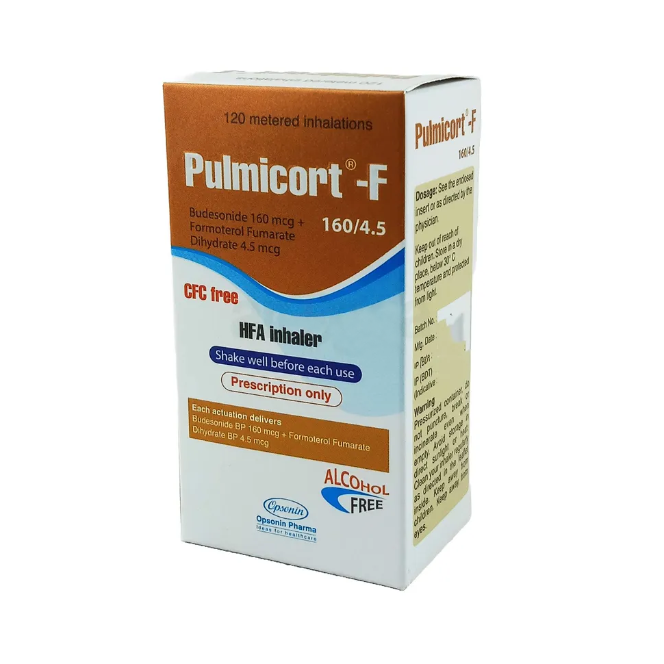 Pack Image: Pulmicort-F (160 mcg Inhaler (120 metered doses)