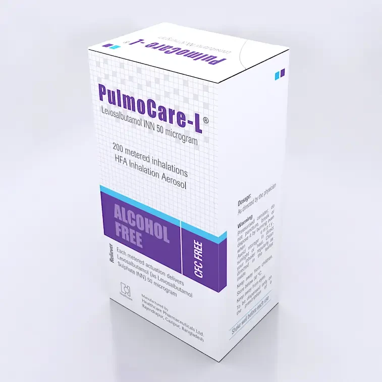 Pack Image: PulmoCare-L 50 mcg Inhaler (200 metered doses)