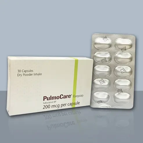 Pack Image: PulmoCare 200 mcg Inhalation Capsule (3 x 10)