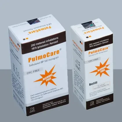 Pack Image: PulmoCare 100 mcg Inhaler (200 metered doses)