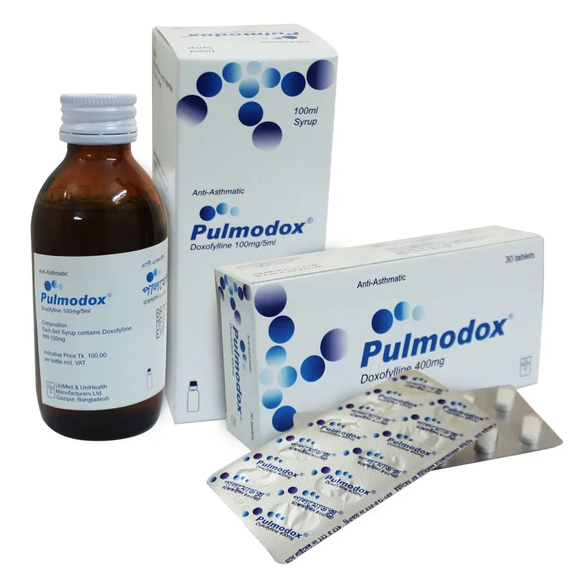 Pack Image: Pulmodox 400 mg Tablet (3 x 10)