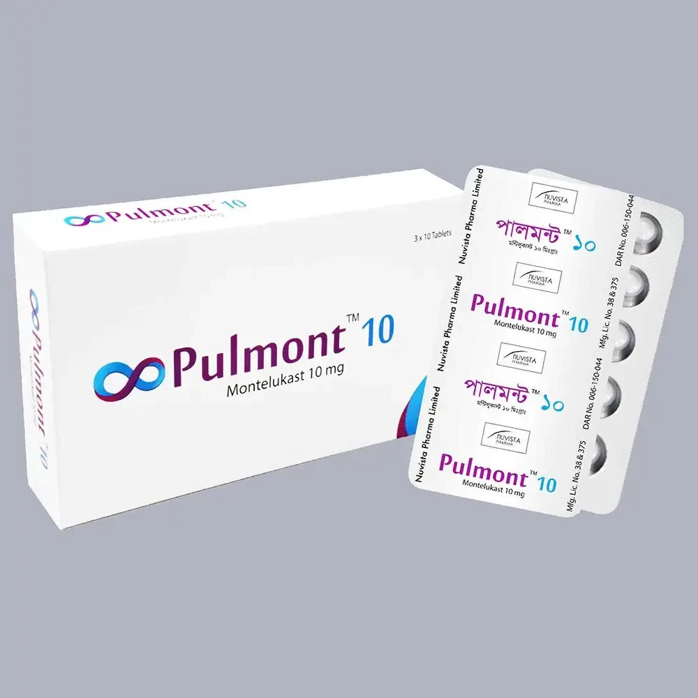 Pack Image: Pulmont 10 mg Tablet (3 x 10)