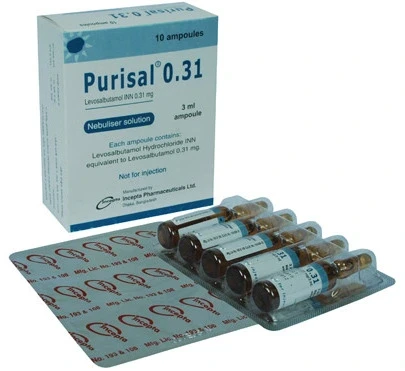Pack Image: Purisal 0.31 mg Respirator Solution (3 ml ampoule)