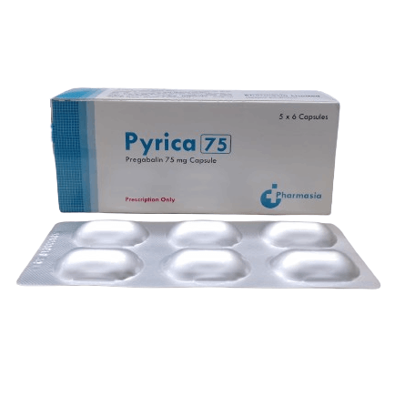 Pack Image: Pyrica 75 mg Capsule (3 x 10)