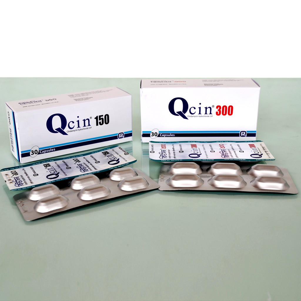 Pack Image: Qcin 300 mg Capsule (5 x 6)