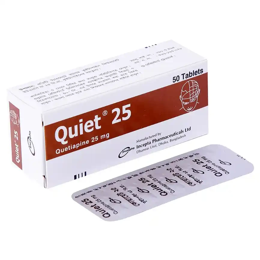 Pack Image: Quiet 25 mg Tablet (5 x 10)