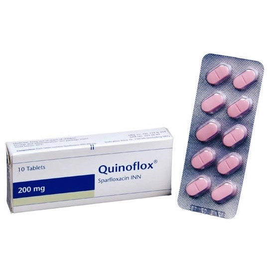 Pack Image: Quinoflox 200 mg Tablet (1 x 10)