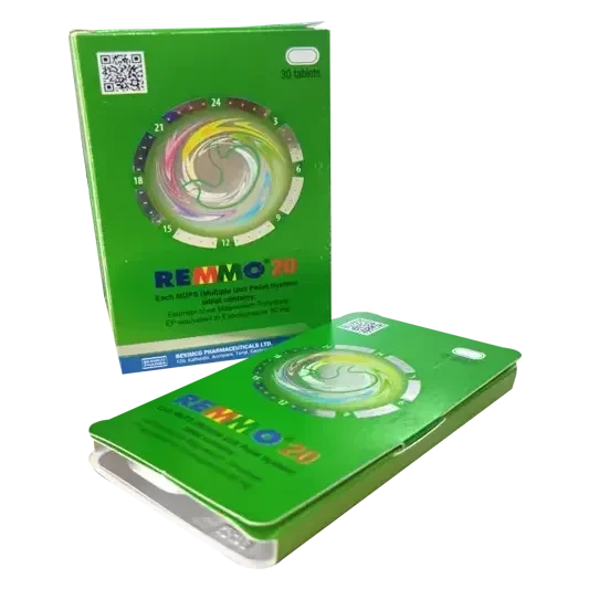 Pack Image: REMMO 20 mg Tablet (6 x 15)