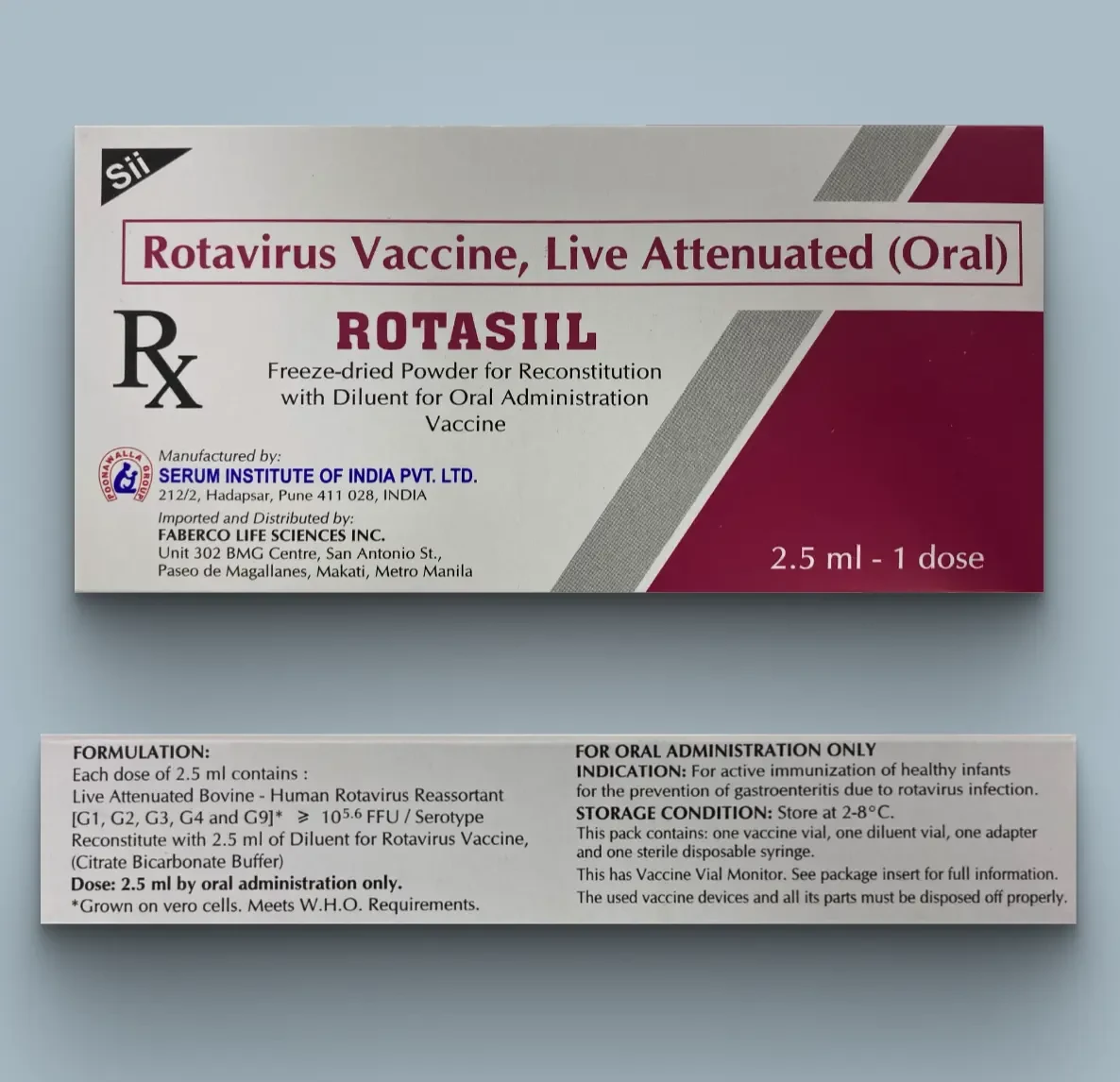 Pack Image: ROTASIIL 2 ml Suspension (1 pre-filled oral applicator)