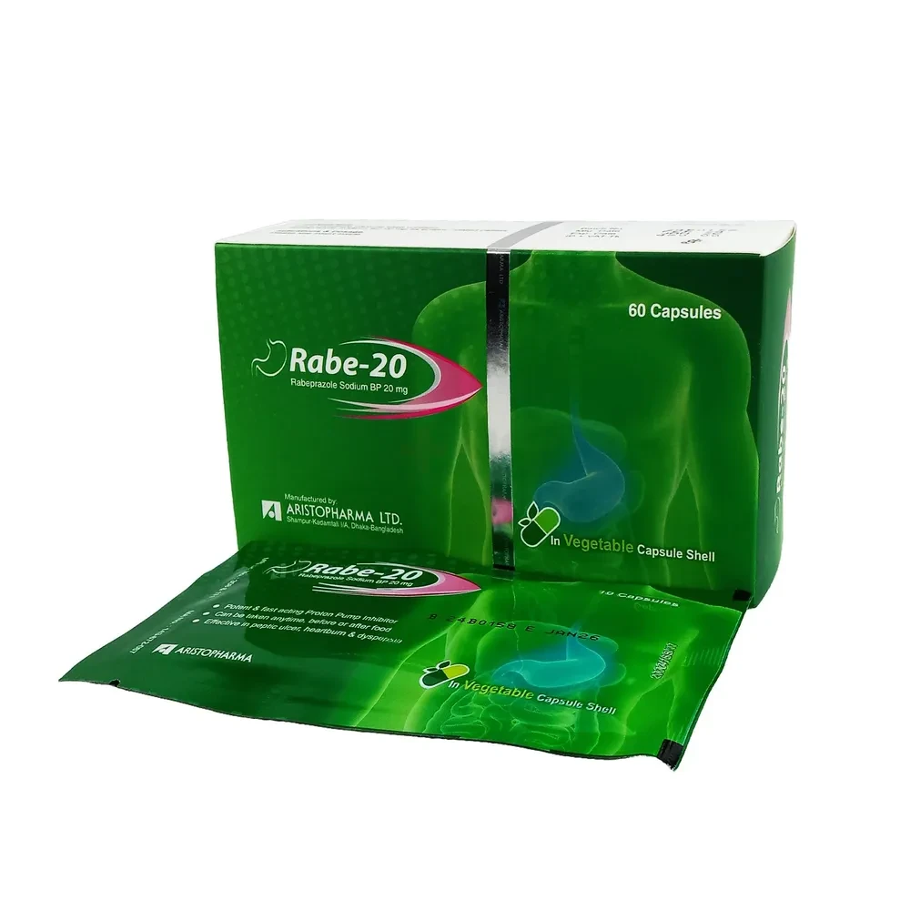 Pack Image: Rabe 20 mg Capsule (6 x 10)