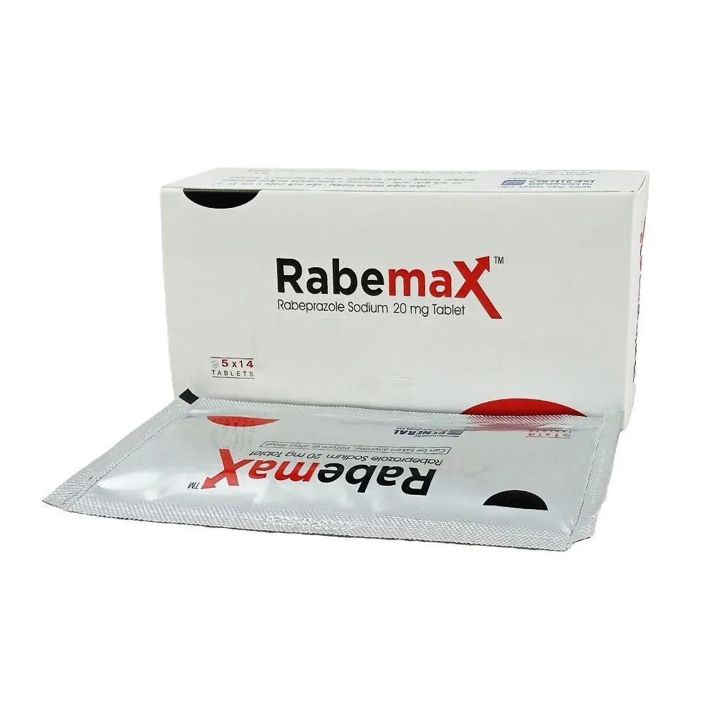 Pack Image: Rabemax 20 mg Tablet (5 x 14)